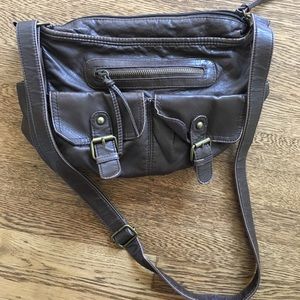 Mossimo Brown Leather Crossbody Purse